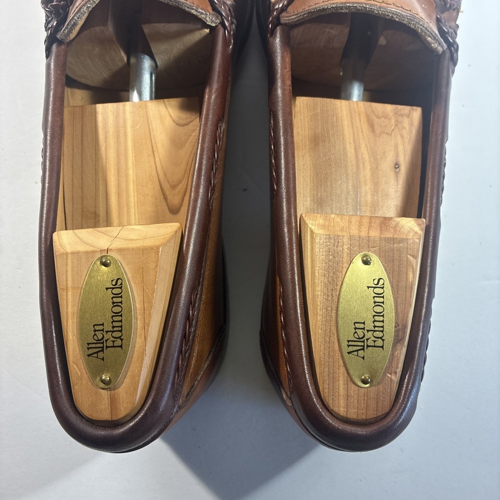 Allen Edmonds Woodstock Kiltie Slip On Loafer Brown Dress Shoes Size 8.5C USA - Picture 15 of 15